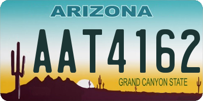 AZ license plate AAT4162