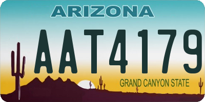AZ license plate AAT4179
