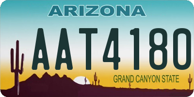 AZ license plate AAT4180