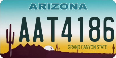 AZ license plate AAT4186