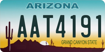 AZ license plate AAT4191