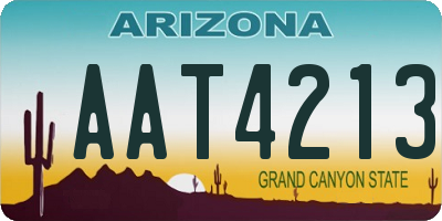 AZ license plate AAT4213