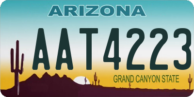 AZ license plate AAT4223
