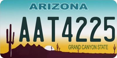 AZ license plate AAT4225