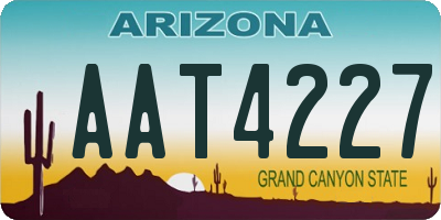 AZ license plate AAT4227