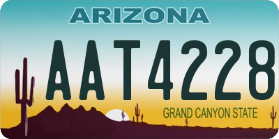 AZ license plate AAT4228