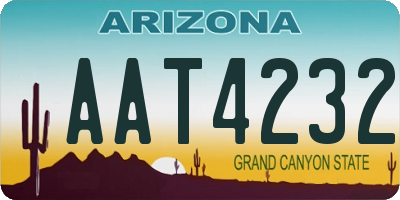 AZ license plate AAT4232