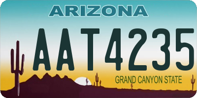 AZ license plate AAT4235