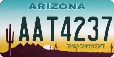 AZ license plate AAT4237