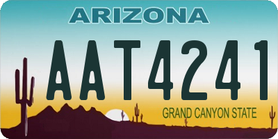 AZ license plate AAT4241