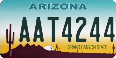 AZ license plate AAT4244