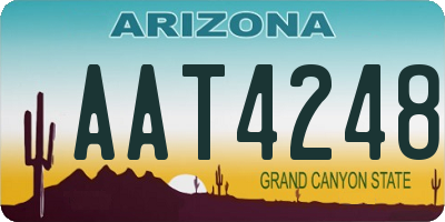 AZ license plate AAT4248