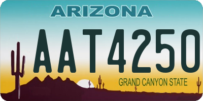AZ license plate AAT4250