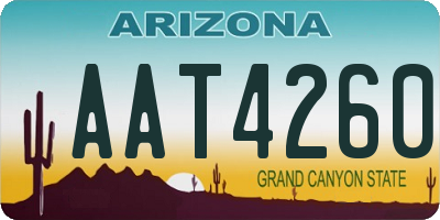 AZ license plate AAT4260