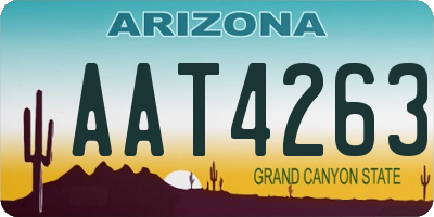 AZ license plate AAT4263