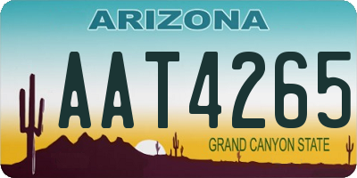 AZ license plate AAT4265