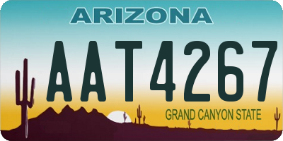 AZ license plate AAT4267
