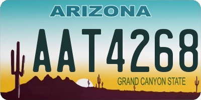 AZ license plate AAT4268