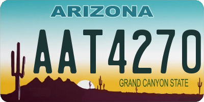 AZ license plate AAT4270