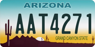 AZ license plate AAT4271
