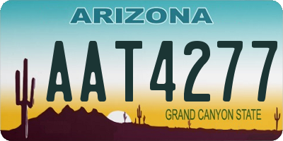 AZ license plate AAT4277