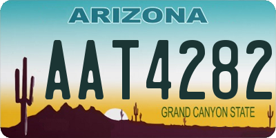 AZ license plate AAT4282