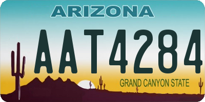 AZ license plate AAT4284