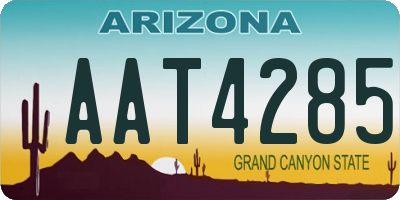 AZ license plate AAT4285