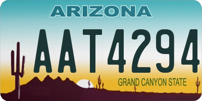 AZ license plate AAT4294