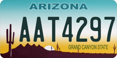 AZ license plate AAT4297