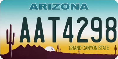 AZ license plate AAT4298