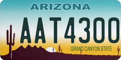 AZ license plate AAT4300