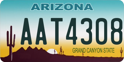 AZ license plate AAT4308