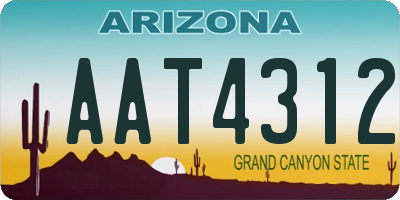 AZ license plate AAT4312