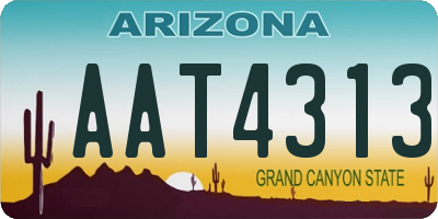 AZ license plate AAT4313