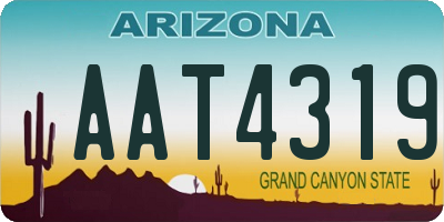 AZ license plate AAT4319