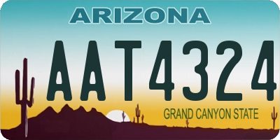 AZ license plate AAT4324