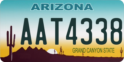 AZ license plate AAT4338
