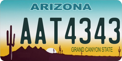 AZ license plate AAT4343