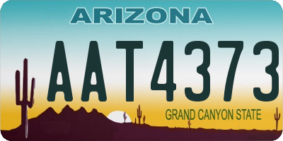 AZ license plate AAT4373