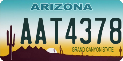 AZ license plate AAT4378