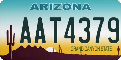 AZ license plate AAT4379