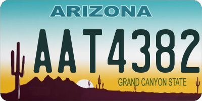 AZ license plate AAT4382