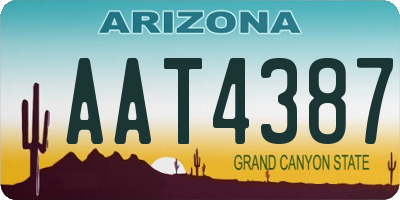 AZ license plate AAT4387