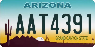 AZ license plate AAT4391