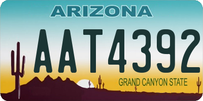 AZ license plate AAT4392
