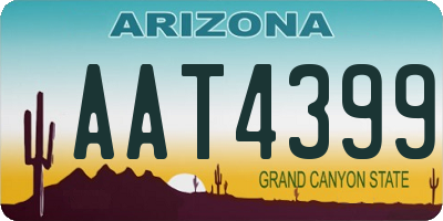 AZ license plate AAT4399