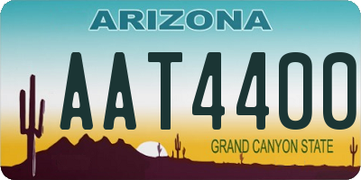 AZ license plate AAT4400