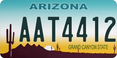 AZ license plate AAT4412