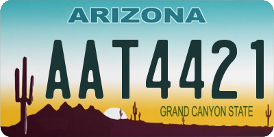 AZ license plate AAT4421